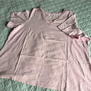 Avenue pink v neck short sleeve t short tee 26/28